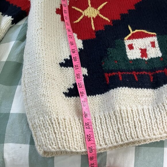 Vintage Alexander Wool Sweater Womens L Wool Handknit Greece Home Cottage Knit - Picture 6 of 7